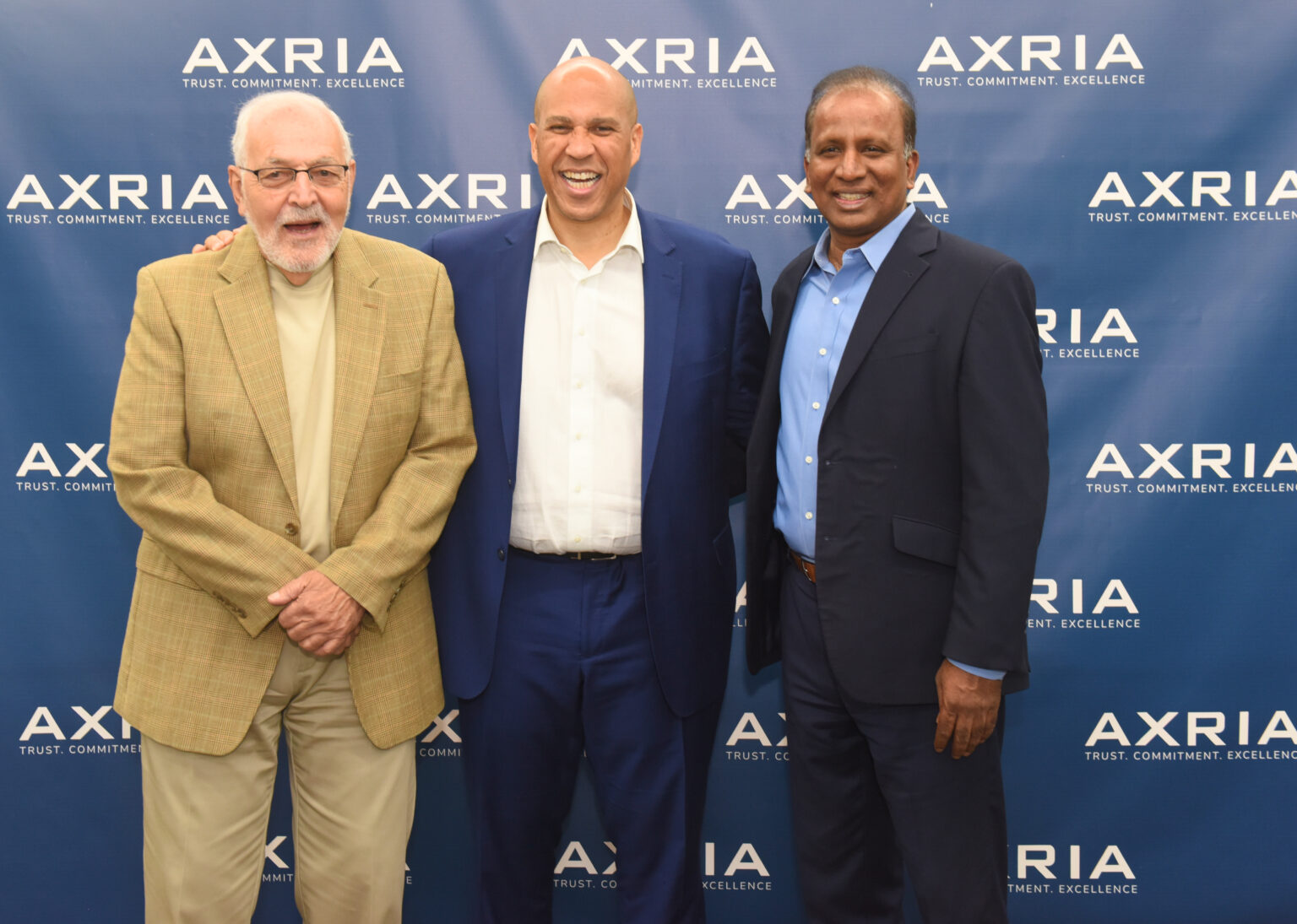 Senator Booker met with Axria Chairman Anthony Mazzucca. and CEO Chandra Mandalapu